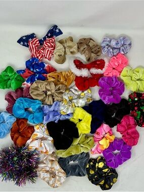 Colorful Assorted Hair Scrunchies Set